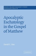 Cover: Apocalyptic Eschatology in the Gospel of Matthew - Cambridge University Press