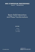 Cover: Beam-Solid Interactions and Phase Transformations: Volume 51 - Cambridge University Press