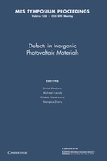 Cover: Defects in Inorganic Photovoltaic Materials: Volume 1268 - Cambridge University Press