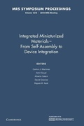 Cover: Integrated Miniaturized Materials: Volume 1272 - Cambridge University Press
