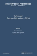 Cover: Advanced Structural Materials - 2010: Volume 1276 - Cambridge University Press