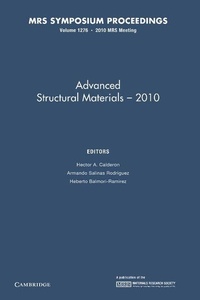 Enlarge image Cover: Advanced Structural Materials - 2010: Volume 1276 - Cambridge University Press