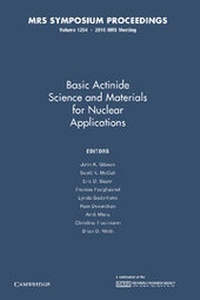 Enlarge image Cover: Basic Actinide Science and Materials for Nuclear Applications: Volume 1264 - Cambridge University Press