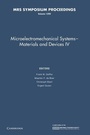 Cover: Microelectromechanical Systems - Materials and Devices IV: Volume 1299 - Cambridge University Press