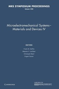 Cover: Microelectromechanical Systems - Materials and Devices IV: Volume 1299 - Cambridge University Press