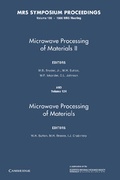 Cover: Microwave Processing of Materials II - Cambridge University Press