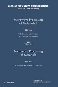 Enlarge image Cover: Microwave Processing of Materials II - Cambridge University Press