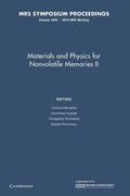 Cover: Materials and Physics for Nonvolatile Memories II: Volume 1250 - Cambridge University Press