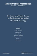 Cover: Business and Safety Issues in the Commercialization of Nanotechnology: Volume 1209 - Cambridge University Press