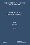 Cover: Novel Materials and Devices for Spintronics: Volume 1183 - Cambridge University Press