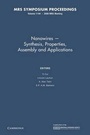 Cover: Nanowires - Synthesis, Properties, Assembly and Applications: Volume 1144 - Cambridge University Press