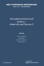 Cover: Microelectromechanical Systems: Volume 1139 - Cambridge University Press