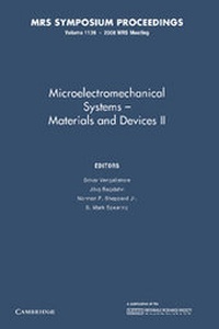 Enlarge image Cover: Microelectromechanical Systems: Volume 1139 - Cambridge University Press