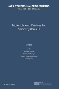 Enlarge image Cover: Materials and Devices for Smart Systems III: Volume 1129 - Cambridge University Press