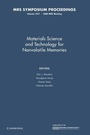 Cover: Materials Science and Technology for Nonvolatile Memories: Volume 1071 - Cambridge University Press
