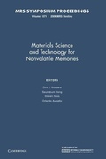 Cover: Materials Science and Technology for Nonvolatile Memories: Volume 1071 - Cambridge University Press