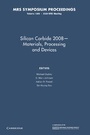 Cover: Silicon Carbide 2008 - Materials, Processing and Devices: Volume 1069 - Cambridge University Press