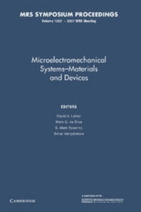 Enlarge image Cover: Microelectromechanical Systems - Materials and Devices: Volume 1052 - Cambridge University Press