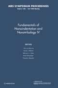 Cover: Fundamentals of Nanoindentation and Nanotribology IV: Volume 1049 - Cambridge University Press