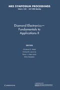 Cover: Diamond Electronics - Fundamentals to Applications II: Volume 1039 - Cambridge University Press