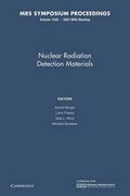 Cover: Nuclear Radiation Detection Materials: Volume 1038 - Cambridge University Press