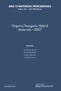 Cover: Organic/Inorganic Hybrid Materials - 2007: Volume 1007 - Cambridge University Press