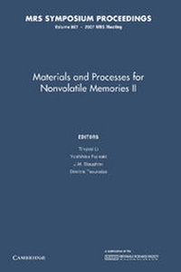 Enlarge image Cover: Materials and Processes for Nonvolatile Memories: Volume 997 - Cambridge University Press