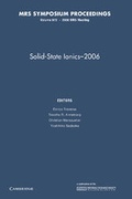 Cover: Solid-State Ionics-2006: Volume 972 - Cambridge University Press