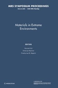 Cover: Materials in Extreme Environments: Volume 929 - Cambridge University Press