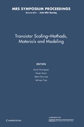 Cover: Transistor Scaling: Volume 913 - Cambridge University Press