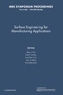 Cover: Surface Engineering for Manufacturing Applications: Volume 890 - Cambridge University Press