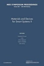 Cover: Materials and Devices for Smart Systems II: Volume 888 - Cambridge University Press