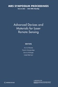 Cover: Advanced Devices and Materials for Laser Remote Sensing: Volume 883 - Cambridge University Press