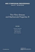 Cover: Thin Films: Volume 875 - Cambridge University Press