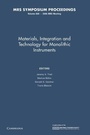 Cover: Materials, Integration and Technology for Monolithic Instruments: Volume 869 - Cambridge University Press