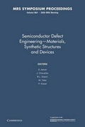 Cover: Semiconductor Defect Engineering: Volume 864 - Cambridge University Press