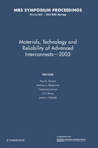 Enlarge image Cover: Materials, Technology and Reliability for Advanced Interconnects 2005: Volume 863 - Cambridge University Press