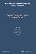 Cover: Organic/Inorganic Hybrid Materials - 2004: Volume 847 - Cambridge University Press