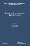 Cover: Organic and Nanocomposite Optical Materials: Volume 846 - Cambridge University Press
