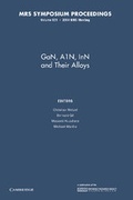 Cover: GaN, AIN, InN and their Alloys: Volume 831 - Cambridge University Press
