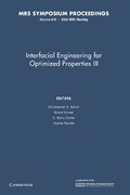 Cover: Interfacial Engineering for Optimized Properties III: Volume 819 - Cambridge University Press