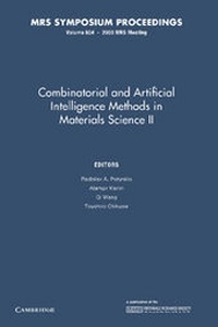Enlarge image Cover: Combinatorial and Artificial Intelligence Methods in Materials Science II: Volume 804 - Cambridge University Press