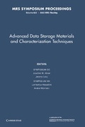 Cover: Advanced Data Storage Materials and Characterization Techniques: Volume 803 - Cambridge University Press