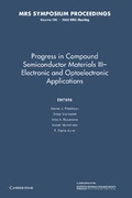 Cover: Progress in Compound Semiconductors III - Electronic and Optoelectronic Applications: Volume 799 - Cambridge University Press