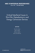 Cover: Critical Interfacial Issues in Thin-Film Optoelectronic and Energy Conversion Devices: Volume 796 - Cambridge University Press