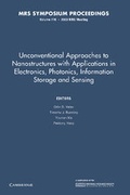 Cover: Unconventional Approaches to Nanostructures with Applications in Electronics, Photonics, Information Storage and Sensing: Volume 776 - Cambridge University Press