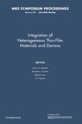 Cover: Integration of Heterogeneous Thin-Films Materials and Devices: Volume 768 - Cambridge University Press