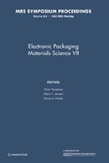 Cover: Electronic Packaging Materials Science VII: Volume 323 - Cambridge University Press