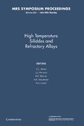 Cover: High-Temperature Silicides and Refractory Alloys: Volume 322 - Cambridge University Press