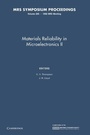 Cover: Materials Reliability in Microelectronics II: Volume 265 - Cambridge University Press